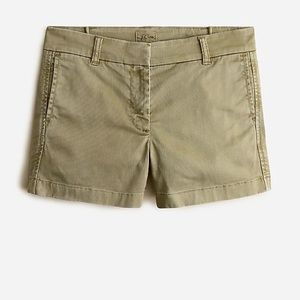 J. Crew 4” Stretch Chino Shorts in Olive Sand